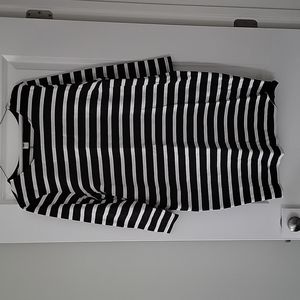 Old Navy Black and White Striped Dress